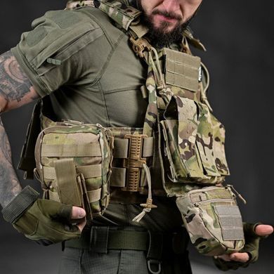 Плитоноска Attack Tactical Premium в сборе с подсумками и системой быстрого сброса мультикам one size buy91463bls фото