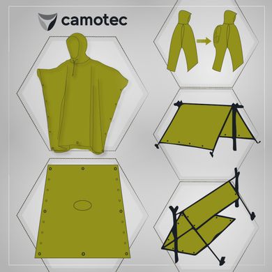 Пончо - дощовик Camo-Tec Pilgrim Tricot камуфляж розмір 206х146 см str24567bls фото