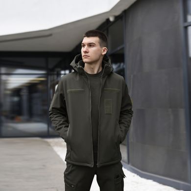 Куртка Pobedov Shadow Soft Shell на флисе + Подарок Шеврон олива размер S pobOWku2777khbls-S фото