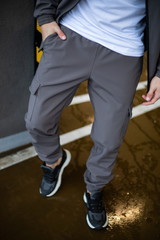 Зимові Чоловічі Штани Intruder Softshell на флісі / Утеплені брюки у сірому кольорі розмір S 1608561314bls-S фото