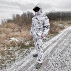 Чоловічий водонепроникний Костюм "Гілка" Куртка та Штани + Кавер / Зимовий Маскхалат білий розмір універсальний 48-60 1002bls фото