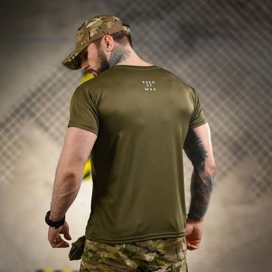 Футболка Born of War з принтом Girl олива розмір S buy96186bls-S фото