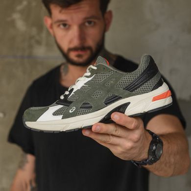 Шкіряні кросівки Asics Gel-1130 Olive з текстильними вставками розмір 42 buy88653bls-42 фото