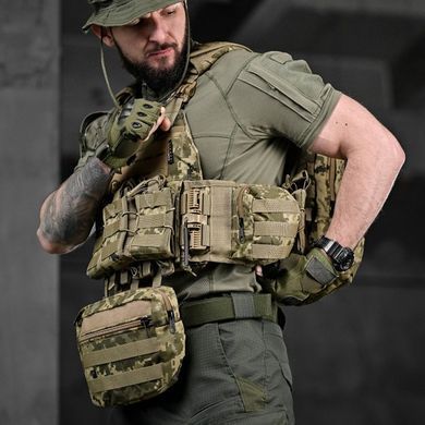 Плитоноска Ronin в сборе с подсумками и системой быстрого сброса пиксель one size buy91527bls фото