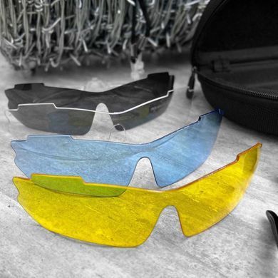 Тактичні Окуляри OAKLEY із 5-ма змінними лінзами та діоптричною вставкою розмір універсальний 15169bls фото