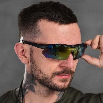 Тактичні Окуляри OAKLEY із 5-ма змінними лінзами та діоптричною вставкою розмір універсальний 15169bls фото