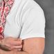 Мужская вышиванка кулир на короткий рукав белая с красным размер S buy14076bls-S фото 6