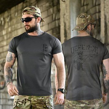 Потоотводная футболка Born of War с принтом Defense серая размер S buy96450bls-S фото