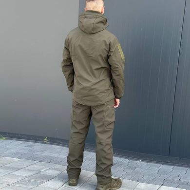 Чоловічий Костюм на флісі Куртка + Штани / Утеплена форма Softshell олива розмір S for00627bls-S фото