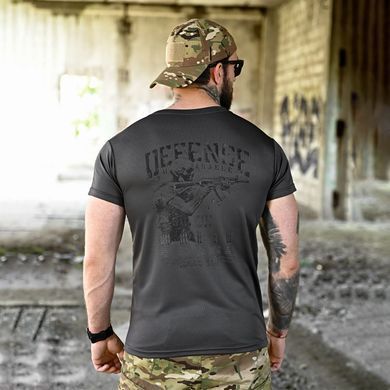 Потовідвідна футболка Born of War з принтом Defense сіра розмір S buy96450bls-S фото
