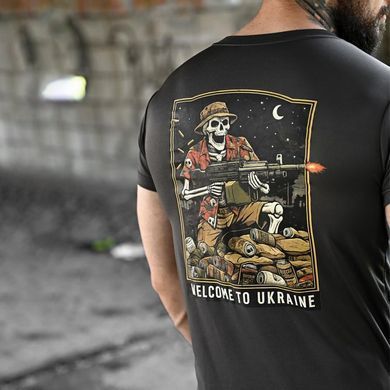 Потовідвідна футболка Born of War з принтом Welcome to Ukraine сіра розмір M buy96456bls-M фото Потовідвідна футболка Born of War з принтом Welcome to Ukraine сіра розмір M buy96456bls-M фото