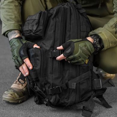 Рюкзак 25 л "Military" с регулируемыми плечевыми ремнями и креплением Molle черный размер 25х15х42 см buy85558bls фото