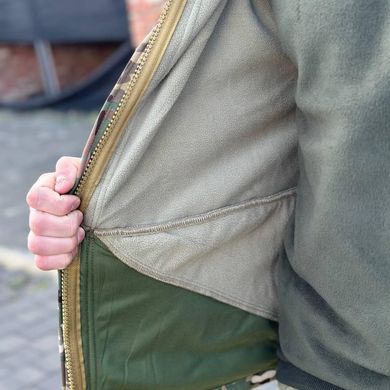 Зимова чоловіча Куртка Softshell із Капюшоном та функціональними Кишенями мультикам розмір S for00772bls-S фото