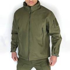 Чоловіча флісова Куртка Softshell з капюшном та вентиляційними блискавками олива розмір M md1114bls-M фото
