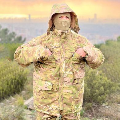 Чоловіча зимова куртка Rip-Stop з флісовою підкладкою / Вологозахищений Бушлат ATTACK до -25 ⁰C мультикам розмір S 44-46 sd3918bls-S фото
