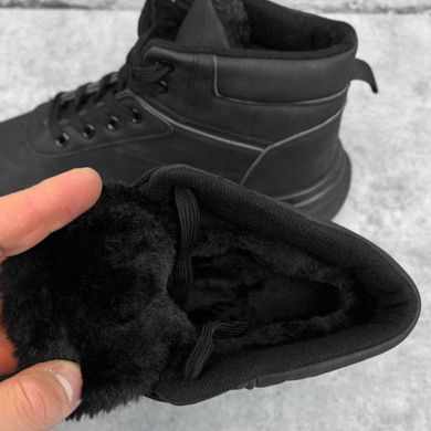 Чоловічі міські черевики "stand black" пресшкіра з хутряною підкладкою чорні розмір 40 buy59912bls-40 фото