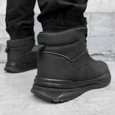 Мужские городские ботинки "stand black" пресскожа с меховой подкладкой черные размер 40 buy59912bls-40 фото