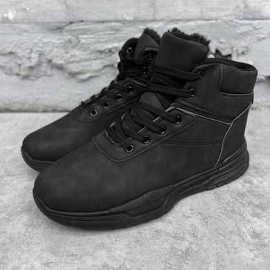 Мужские городские ботинки "stand black" пресскожа с меховой подкладкой черные размер 40 buy59912bls-40 фото
