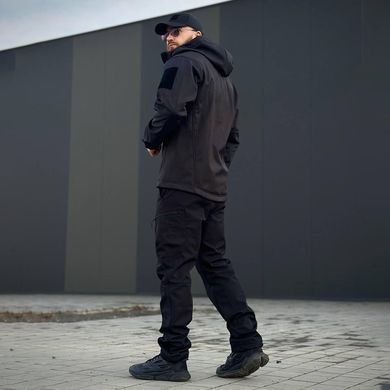 Костюм R-Military Softshell Куртка + Брюки черный размер L тмс02596bls-L фото