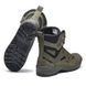 Универсальные кожаные Ботинки на двухкомпонентной подошве / Высокие Берцы с мембраной олива размер 34 801 олива літоbls-34 фото 8