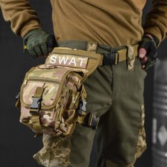 Універсальна Поясна Сумка з кріпленням на стегно Swat з 5-ма кишенями мультикам койот 28 x 13 х 12 см 11926bls фото