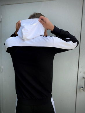 Стильне чоловіче Худі Intruder Spirited / Кофта вільного крою з капюшоном чорна з білими вставками розмір S 1590229359bls-S фото