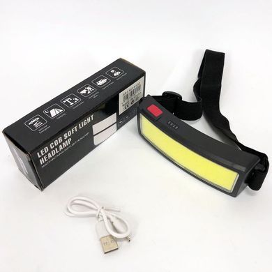 Налобний акумуляторний ліхтар Bailong BL-F007-COB з 3 режимами роботи чорний 12,5х4,8 см ws87325bls фото