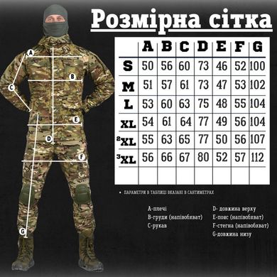 Чоловіча Форма G2 Combat ріп-стоп Куртка з капюшоном + Штани з наколінниками мультикам розмір M buy85785bls-M фото