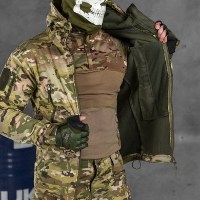 Мужской демисезонный Костюм Куртка с капюшоном + Брюки / Полевая Форма SoftShell мультикам размер M 13989bls-M фото