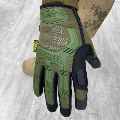 Щільні Рукавиці Mechanix M-pact із посиленими накладками та антиковзаючим покриттям олива розмір M 12727bls-M фото