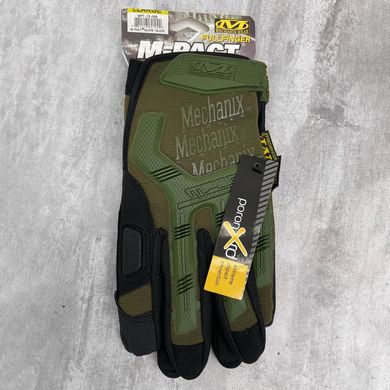 Плотные Перчатки Mechanix M-pact с усиленными накладками и антискользящим покрытием олива размер M 12727bls-M фото