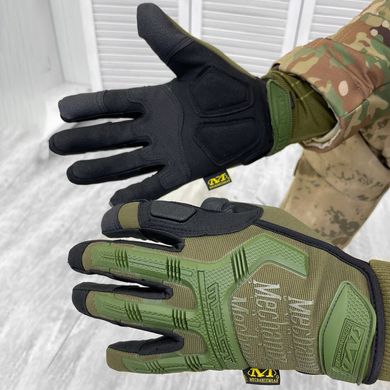 Плотные Перчатки Mechanix M-pact с усиленными накладками и антискользящим покрытием олива размер M 12727bls-M фото