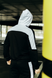 Стильное мужское Худи Intruder Spirited / Кофта свободного кроя с черным капюшоном с белыми вставками размер S 1590229359bls-S фото 7