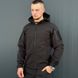 Чоловіча Куртка Softshell з Флісовою підкладкою чорна / Демісезонний верхній одяг розмір S for00622bls-S фото 1