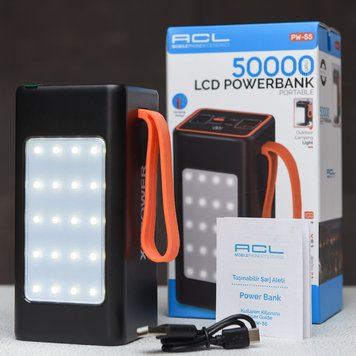 Power Bank ACL 50000mAh із вбудованим Ліхтариком чорний buy88339bls фото