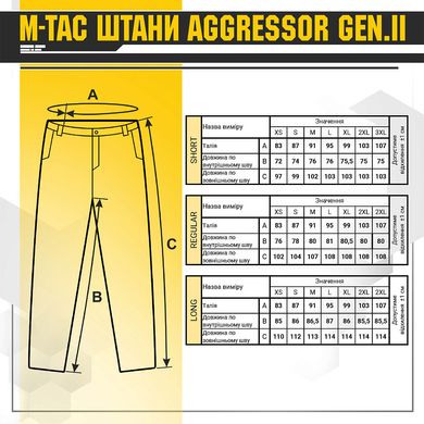 Штани M-Tac Aggressor Gen.II ріп-стоп MC S 1220bls-S фото