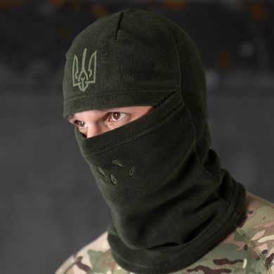 Флісова Балаклава з Тризубом олива розмір універсальний buy89087bls фото