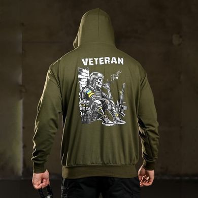Худі Trenash Veteran з принтом на спині олива розмір M buy97154bls-M фото