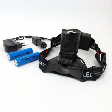 Налобный аккумуляторный фонарь Bailong BL-T32-P50 с 3 режимами работы черный ws65336bls фото