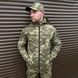 Мужская летняя Куртка с липучками под шевроны / Легкая Ветровка с капюшоном пиксель размер S bkr0045bls-S фото 2