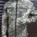 Мужская летняя Куртка с липучками под шевроны / Легкая Ветровка с капюшоном пиксель размер S bkr0045bls-S фото 3