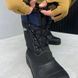 Чоловічі утеплені Гумові Чоботи із знімною Підкладкою / Водонепроникне високе взуття на шнурівці чорні розмір 41 55575bls-41 фото 3