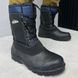 Мужские утепленные Резиновые сапоги со съемной подкладкой / Высокая водонепроницаемая обувь на шнуровке черные размер 41 55575bls-41 фото 2