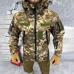 Чоловіча Демісезонна Куртка Soft Shell з флісовою підкладкою / Верхній Одяг Logos-Tac піксель розмір S buy56078bls-S фото