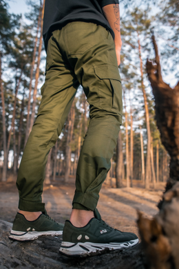 Хлопковые мужские брюки Intruder Baza с 6-ю карманами / Плотные Брюки Карго с манжетами хаки размер 3XL 1613394645bls-3XL фото
