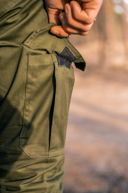 Хлопковые мужские брюки Intruder Baza с 6-ю карманами / Плотные Брюки Карго с манжетами хаки размер S 1613394645bls-S фото