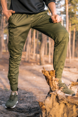 Хлопковые мужские брюки Intruder Baza с 6-ю карманами / Плотные Брюки Карго с манжетами хаки размер 3XL 1613394645bls-3XL фото