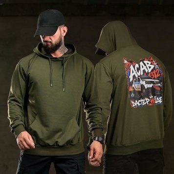 Худі Trenash ACAB з принтом на спині олива розмір M buy97157bls-M фото