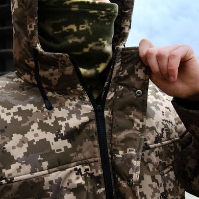 Чоловіча зимова Куртка з капюшоном на синтепоні / Парка піксель розмір S 1750843475bls-S фото