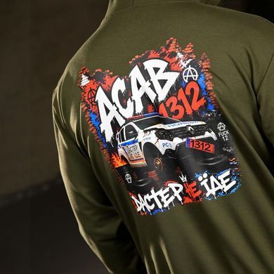 Худі Trenash ACAB з принтом на спині олива розмір M buy97157bls-M фото